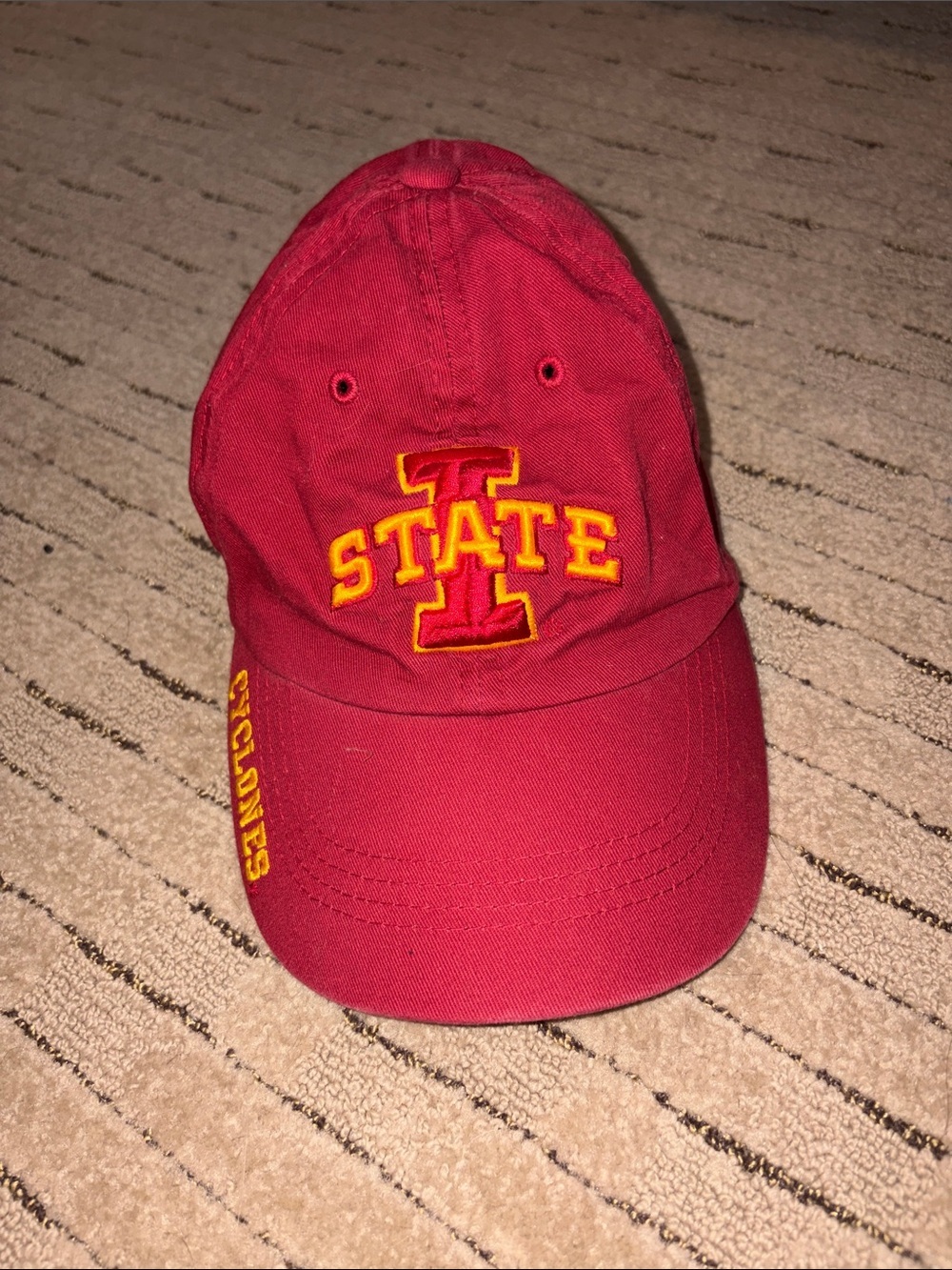 Iowa State Cyclones Red Embroidered Baseball Cap